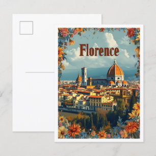 Florenz Italien Vintage Kunstreise Postkarte