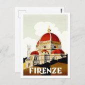 Florenz, Italien, Vintage-Postkarte Postkarte (Vorne/Hinten)