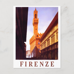 Florenz Italien Vintage-Reise Postkarte