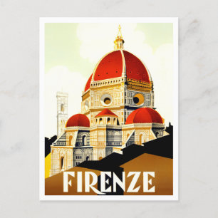 Florenz Italien Vintage-Reise Postkarte