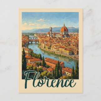 Florenz Italien Vintage Reise Postkarte