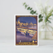 Florenz, Italien, Vintage Reiseplakat Postkarte (Stehend Vorderseite)