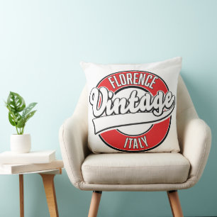Florenz Italien Vintage Style Logo Kissen