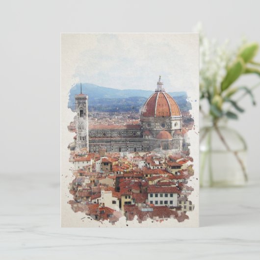 Florenz Italien Wasserfarben Kunst (Stehend Vorderseite)