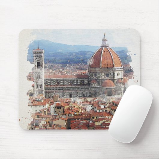 Florenz Italien Wasserfarben Kunst Mousepad (Mit Mouse)