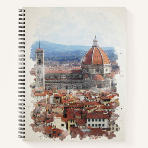 Florenz Italien Wasserfarben Kunst Notizblock