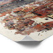 Florenz Italien Wasserfarben Kunst Poster (Ecke)