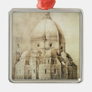 Florenz-Kathedrale vom Osten, 'von den Fragmenten Ornament Aus Metall