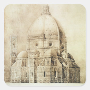 Florenz-Kathedrale vom Osten, 'von den Fragmenten Quadratischer Aufkleber
