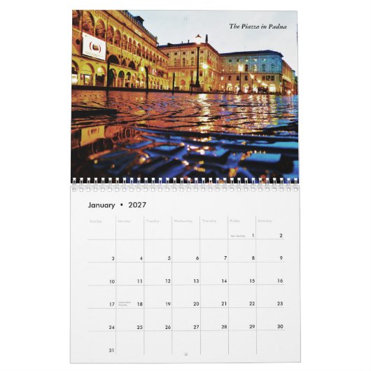 Florenz, Mailand und Rom Kalender (Jan 2027)
