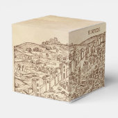 Florenz, mittelalterlicher Holzschnitt Geschenkschachtel (Rückseite)