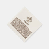 Florenz, mittelalterlicher Holzschnitt Serviette (Ecke)