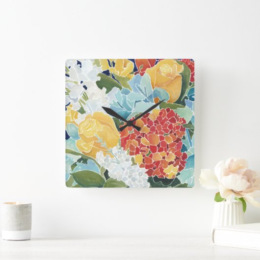 Florenz Mitternacht II Quadratische Wanduhr (Zuhause)