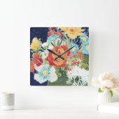 Florenz Mitternacht IV Quadratische Wanduhr (Zuhause)