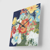 Florenz Mitternacht IV Quadratische Wanduhr (Winkel)