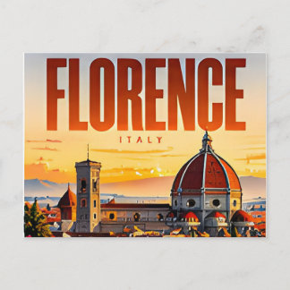 🌺 Florenz Moderne Skyline Stadtstil 🌺 Postkarte