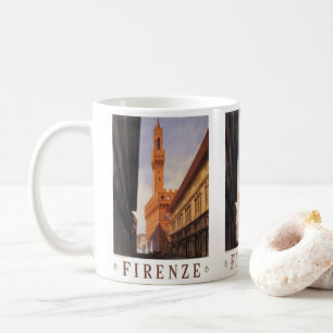Florenz, Palazzo Vecchio, Vintag Italien Kaffeetasse