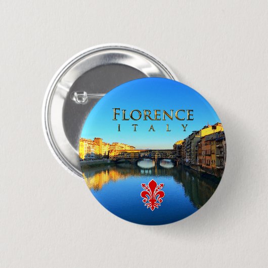 Florenz - Ponte Vecchio Button (Vorne & Hinten)