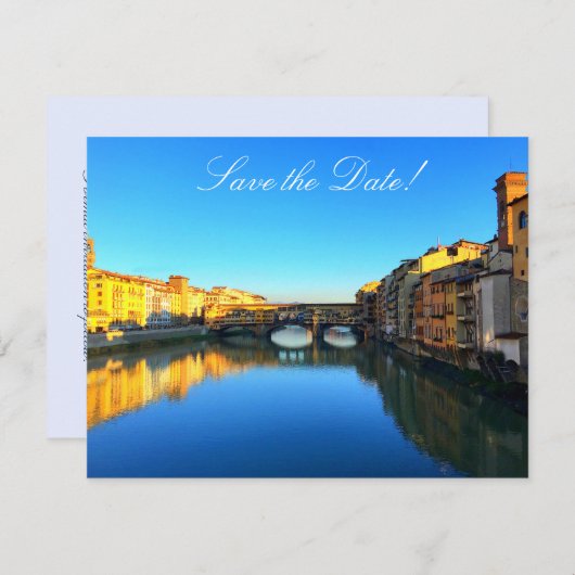 Florenz - Ponte Vecchio Einladung (Vorne/Hinten)