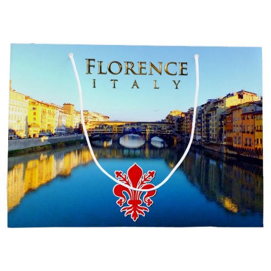 Florenz - Ponte Vecchio Große Geschenktüte (Rückseite)