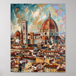Florenz Poster Luxus-Abstrakt-Ölgemälde