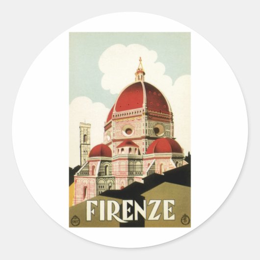 Florenz Runder Aufkleber (Vorderseite)