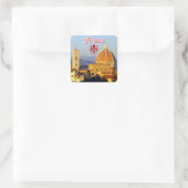 Florenz - Santa Maria del Fiore Quadratischer Aufkleber (Tasche)