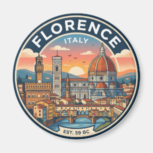 Florenz Skyline Italien Magnet