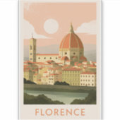 Florenz Stadtansicht Aufkleber (Vorderseite)