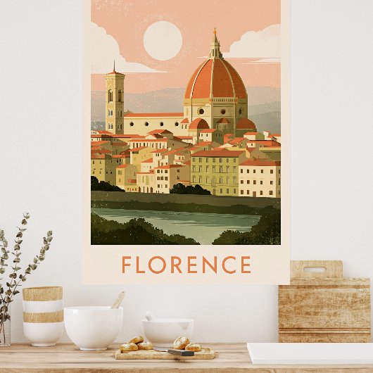 Florenz Stadtansicht Poster (Küche)