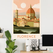 Florenz Stadtansicht Poster (Heimbüro)