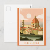 Florenz Stadtansicht Postkarte (Vorne/Hinten)