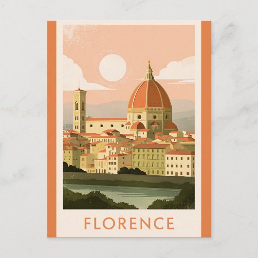 Florenz Stadtansicht Postkarte (Vorderseite)