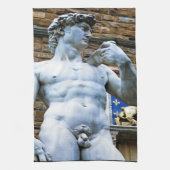Florenz-Statue von David mit Liebe-Zitat Handtuch (Vertikal)