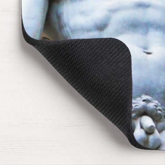 Florenz-Statue von David mit Liebe-Zitat Mousepad (Ecke)