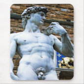 Florenz-Statue von David mit Liebe-Zitat Mousepad (Vorne)