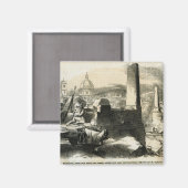 Florenz, von der Ponte de Perro Magnet (Vorderseite/Rückseite)