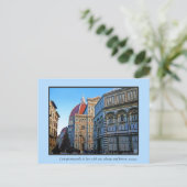 Florenzduomo-Kathedrale mit Liebe-Zitat Postkarte (Stehend Vorderseite)