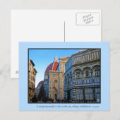 Florenzduomo-Kathedrale mit Liebe-Zitat Postkarte (Vorne/Hinten)