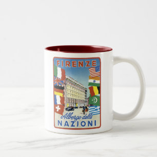 Florenze Nazioni Reiseplaner Zweifarbige Tasse