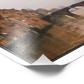 Florenzer Brücke mit Liebe Zitat Fotodruck (Ecke)