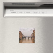 Florenzer Brücke mit Liebe Zitat Magnet (In Situ (Geschirrspüler))