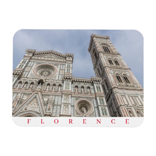 Florenzer Kathedrale und Campanile-Ansichtsmagnet Magnet (Horizontal)