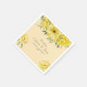 Flores amarillas serviette (Ecke)