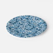 Flores azules pappteller (Schrägansicht)