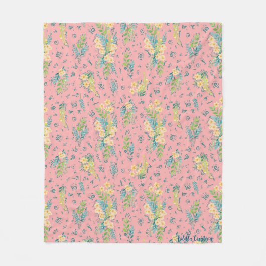 Flores de Cereza Fleecedecke (Vorderseite)