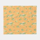 "Flores de Durazno" Fleecedecke (Vorderseite (Horizontal))