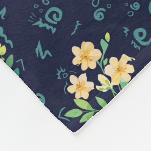 "Flores de Luna" Fleecedecke (Ecke)