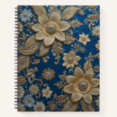 Flores de Oro y Azul Notizblock (Vorderseite)
