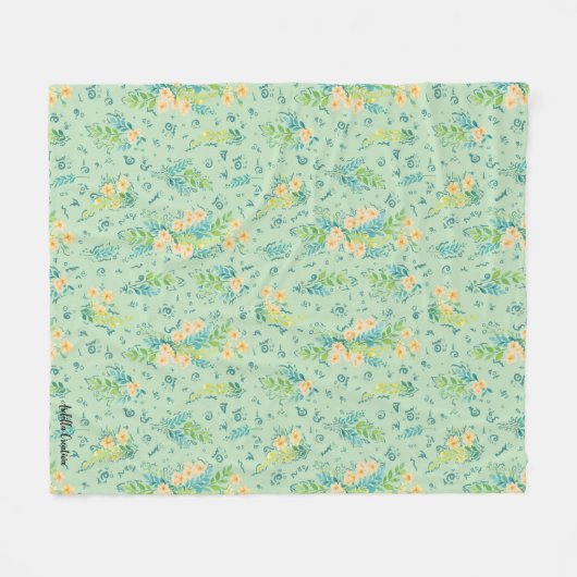 "Flores del campo" Fleecedecke (Vorderseite (Horizontal))